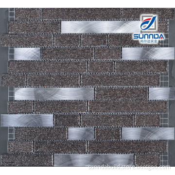 High quality mosaic tile,glass mosaic tile purple mix,strip glass mosaic tile